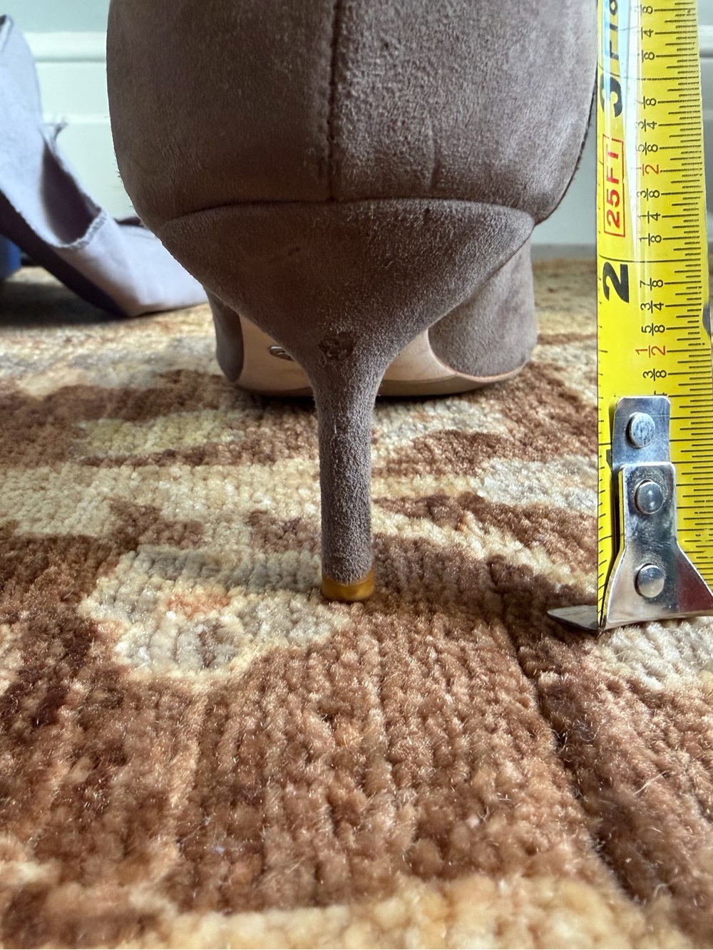 Sarah Flint Taupe Suede Pointed Toe Pumps - Picture 9 of 9